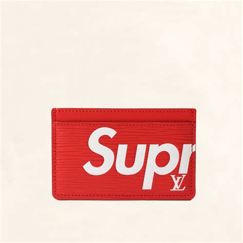 supreme lv credit card holder|Louis Vuitton x Supreme Porte Carte Simple Epi Red.